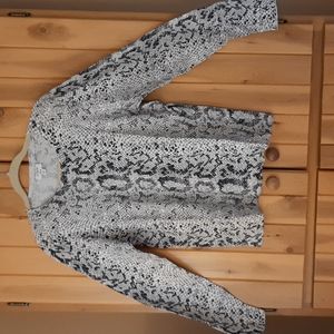 EUC J.CREW Factory snakeskin print sweater